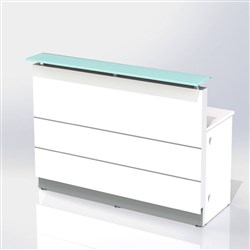 Polaris Reception Counter 1200W x 805D x 1120mmH Gloss White