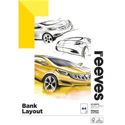 Reeves Bank Paper A4 60gsm 50 Sheets Pad