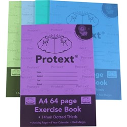 Protext Exercise Book A4 14mm Dotted Thirds 64 Page Lion