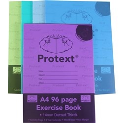 Protext Exercise Book A4 14mm Dotted Thirds 96 Page Goanna