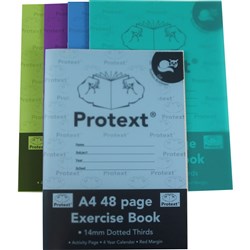 Protext Exercise Book A4 14mm Dotted Thirds 48 Page Cat