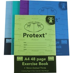 Protext Exercise Book A4 18mm Dotted Thirds 48 Page Dog