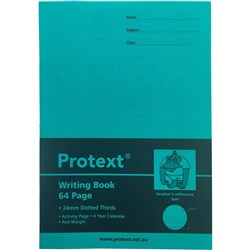 Protext Poly Writing Book 330x245mm 24mm Dotted Thirds Margin 64 Page  Ape