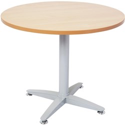 Rapidline 4 Star Round Table 900D x 730mmH Beech Top Silver Base