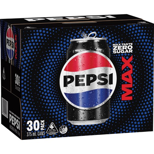Food & Beverages - Pepsi Max 375ml Can Pack of 30 - Radmac Office Choice -  Office Supplies, Stationery & Furniture