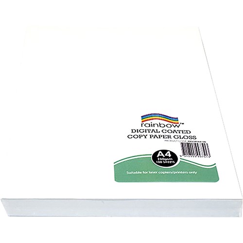 Paper - Rainbow Premium Digital Copy Paper Gloss A4 250gsm White